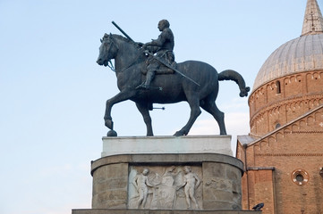 Statue of condottiere Gattamelata by Donatello in Padua