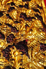 Dragon Carving at Man Mo Temple, Hong Kong