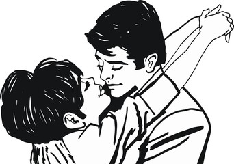 Pareja de enamorados en el dia de San Valentin