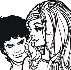 Pareja de enamorados en el dia de San Valentin