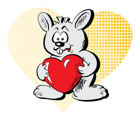 Rabbit with the heart