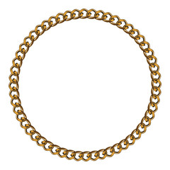 Like Golden Chain Isolated Alphabet Circular Frame