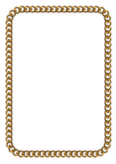 Like Golden Chain Isolated Alphabet Rectangular Frame