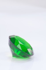 Fototapeta premium emerald on white