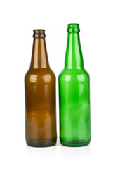 Green and brown beer bottles