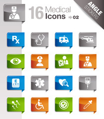 Angle Stickers - medical icons 02