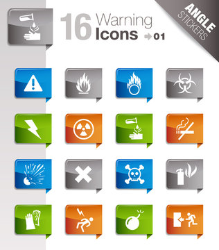 Angle Stickers - warning icons 01