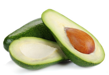 Ripe sliced avocado