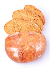 rye bread isolated