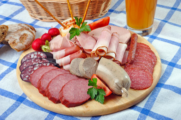 Deftige bayerische Brotzeit