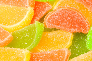 Fototapeta na wymiar jelly candy slices
