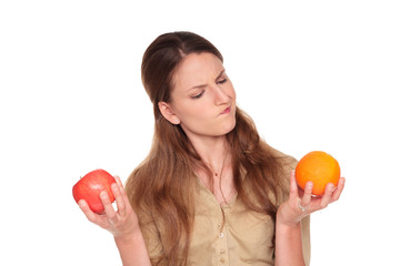 businesswoman - apple vs orange