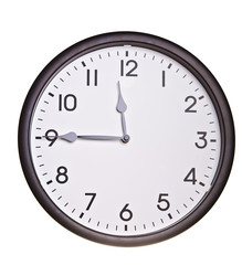 Isolated office wall clock
