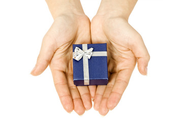 gift in a female hand