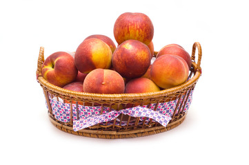 Peaches in the basket