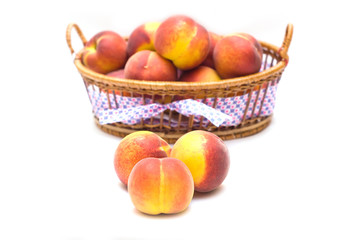 Peaches in the basket