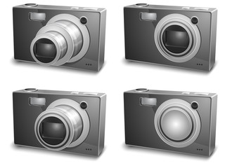 Silver photo cameras