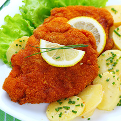 Wiener Schnitzel with potato salad