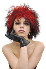 Beautiful sexy red hat girl