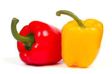 yellow and red sweet pepper