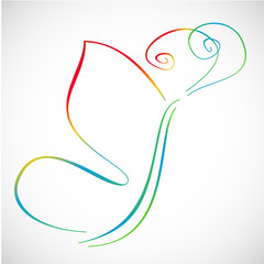 colorful gradient butterfly