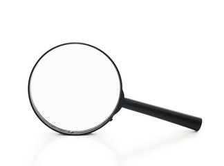 Magnifying glass isolated on white background