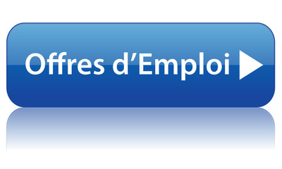 Bouton OFFRES D’EMPLOI (recherche candidature cv job carrières)