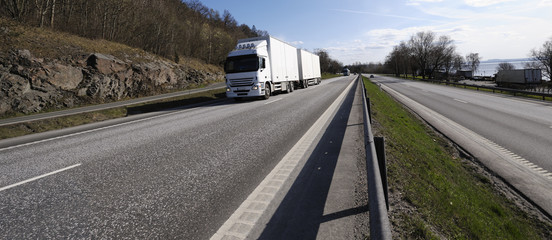 truck and highway panoramic