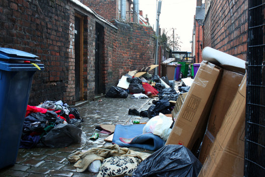 Dirty back street alley