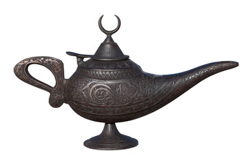 Alte Aladin Lampe mit Beschneidungspfad