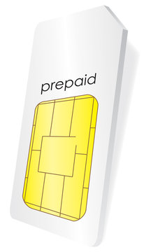 SIM Karte wei&szlig; prepaid