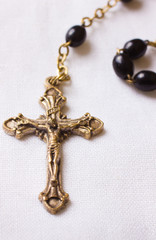 Cross on Rosary Beads