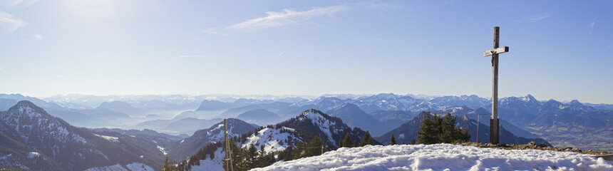 alpenpanorama von der hochries fotografiert