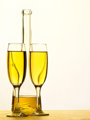 Champagne - bottle and glass