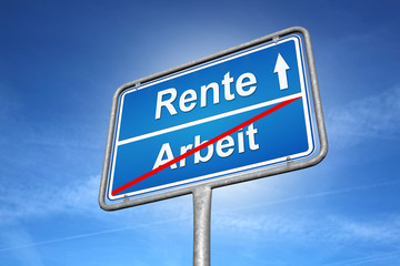 Obraz premium Rente Arbeit