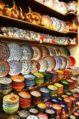 Colorful Ceramics From Spice Bazaar,Istanbul,Turkey