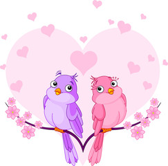 Oiseaux amoureux