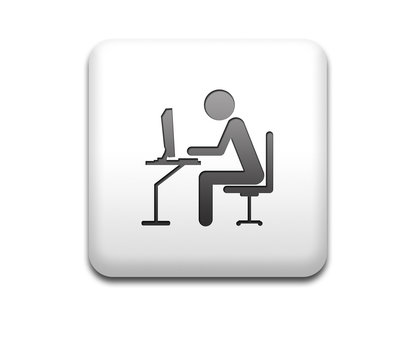 Boton cuadrado blanco usuario ordenador