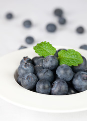 frische Blaubeeren in einer Schale