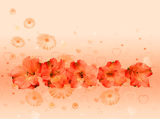 Elegant floral background for Valentine's day