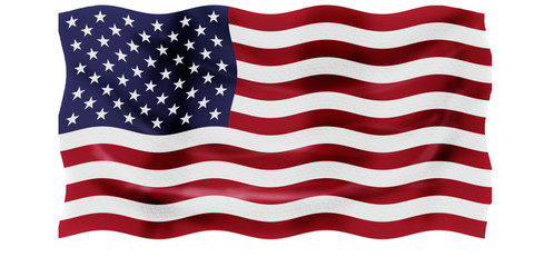 Bandera ondeante de los EEUU - obrazy, fototapety, plakaty
