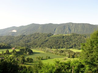 Fototapeta na wymiar The environment of Radolvljica in Slovenia