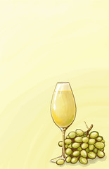 hand-drawn glass of wine