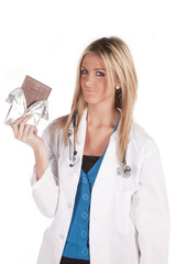 Doctor with chocolate bar