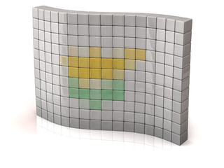 Flag of Cyprus from cubes