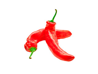 red paprika isolated on white background