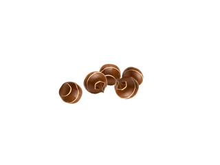Chocolate truffles  isolated on white background