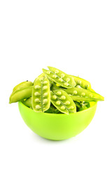 green pea isolated on white