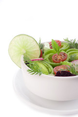 Organic spring mix close up