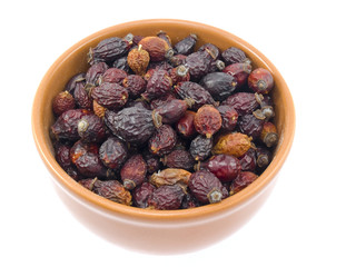 Plate with a dogrose